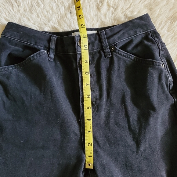 Free People Dylan High Rise Raw Hem Black Crop Jeans Size 28 - Picture 10 of 14